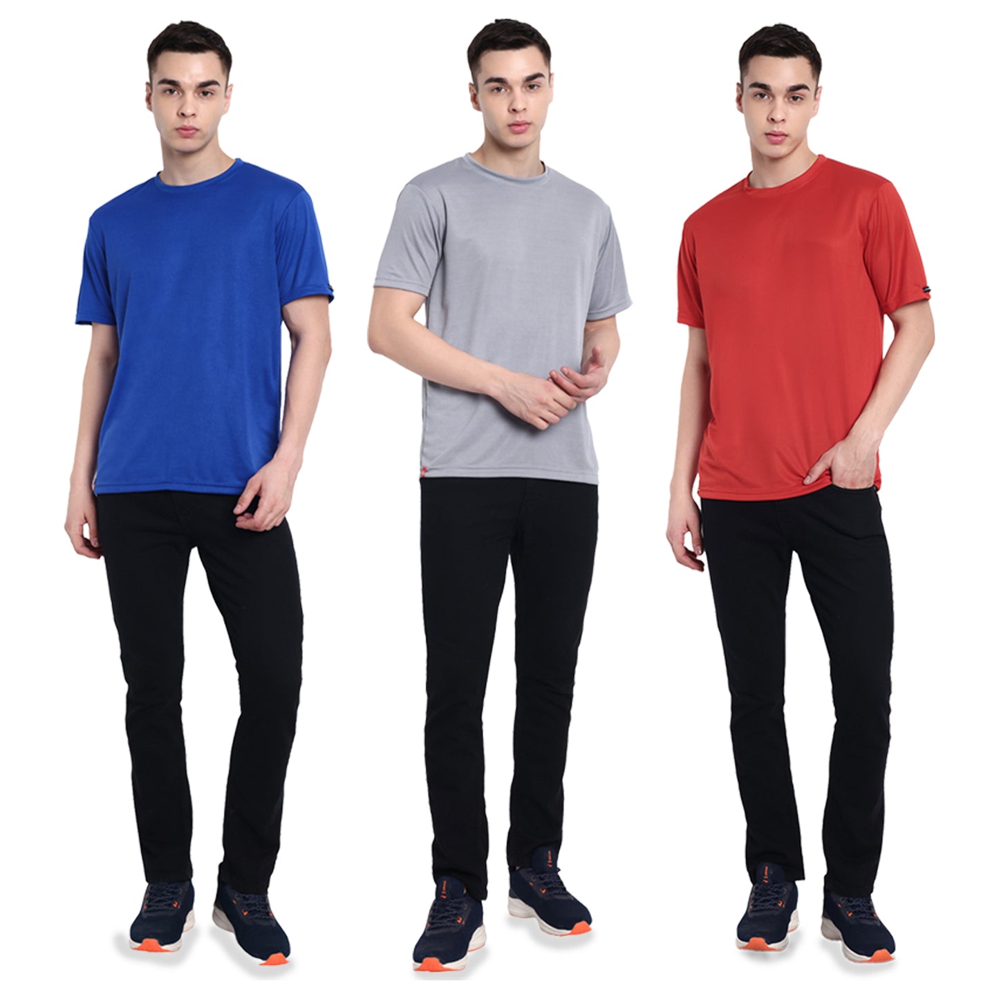Men's Classic Round Neck T-Shirt – Soft, Comfortable & Everyday Essential PACK OF 3 PCS