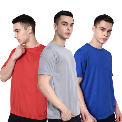 Men's Classic Round Neck T-Shirt – Soft, Comfortable & Everyday Essential PACK OF 3 PCS