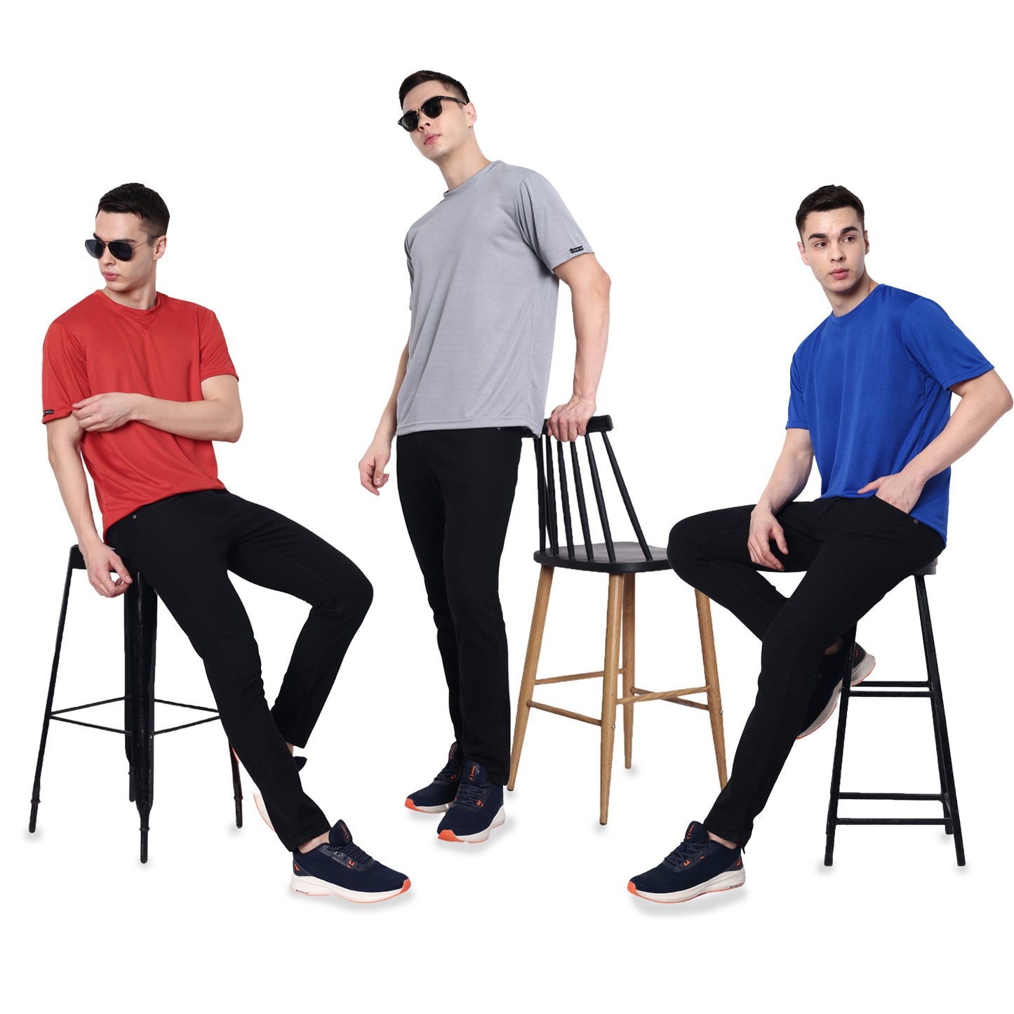 Men's Classic Round Neck T-Shirt – Soft, Comfortable & Everyday Essential PACK OF 3 PCS