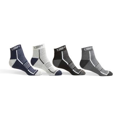 Men’s Cotton Ankle Length Socks (Medium Size) – Comfortable Breathable Fit | Ideal for Regular Foot Size | Pack of 4 Pairs