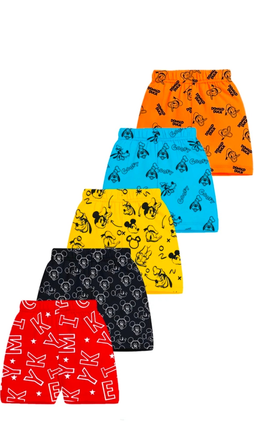Kids Summer Cotton Shorts (Pack of 5) | Breathable Elastic Waist Shorts for Boys & Girls