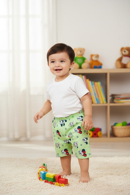 Kids Summer Cotton Shorts (Pack of 5) | Breathable Elastic Waist Shorts for Boys & Girls
