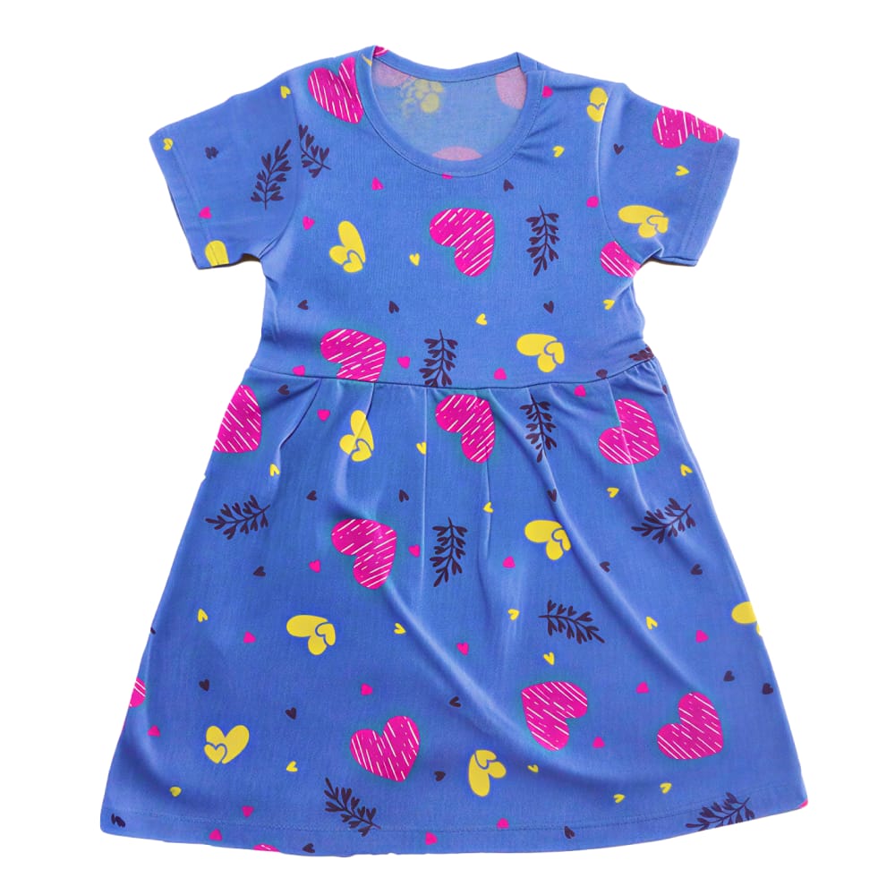 Tribe Tech Baby Girls Regular Fit 100% Cotton Half Sleeve Girls Knee Length Frock Pack of 6
