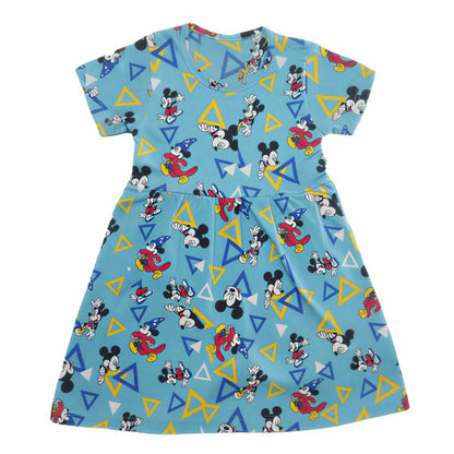 Tribe Tech Baby Girls Regular Fit 100% Cotton Half Sleeve Girls Knee Length Frock Pack of 6