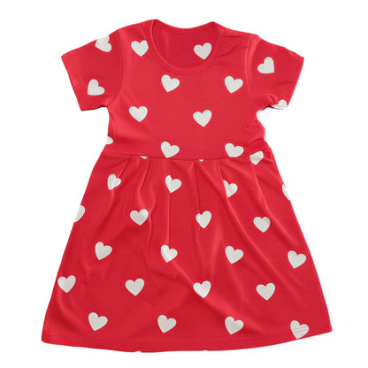 Tribe Tech Baby Girls Regular Fit 100% Cotton Half Sleeve Girls Knee Length Frock Pack of 6