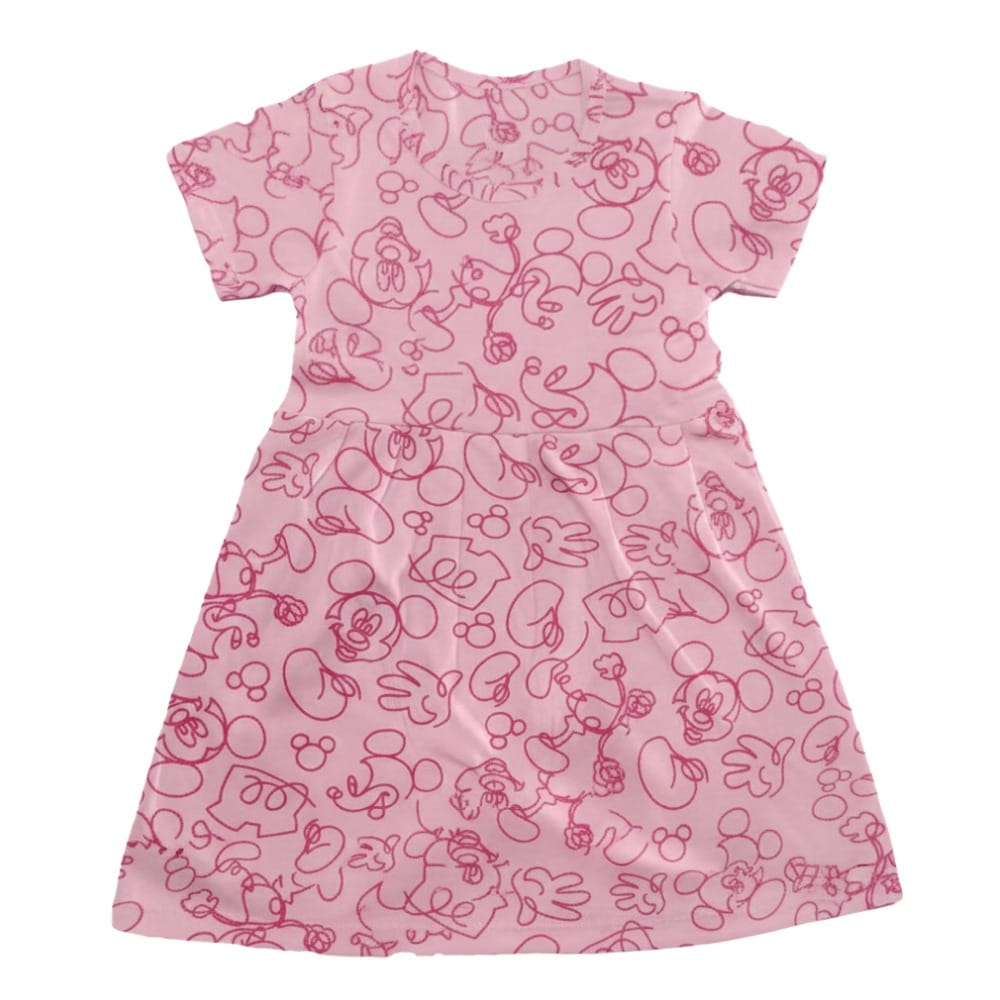 Tribe Tech Baby Girls Regular Fit 100% Cotton Half Sleeve Girls Knee Length Frock Pack of 6