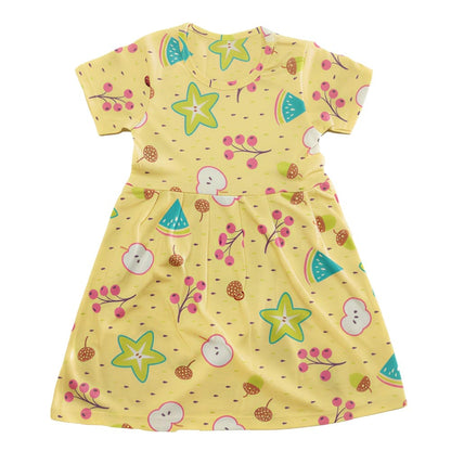 Tribe Tech Baby Girls Regular Fit 100% Cotton Half Sleeve Girls Knee Length Frock Pack of 6