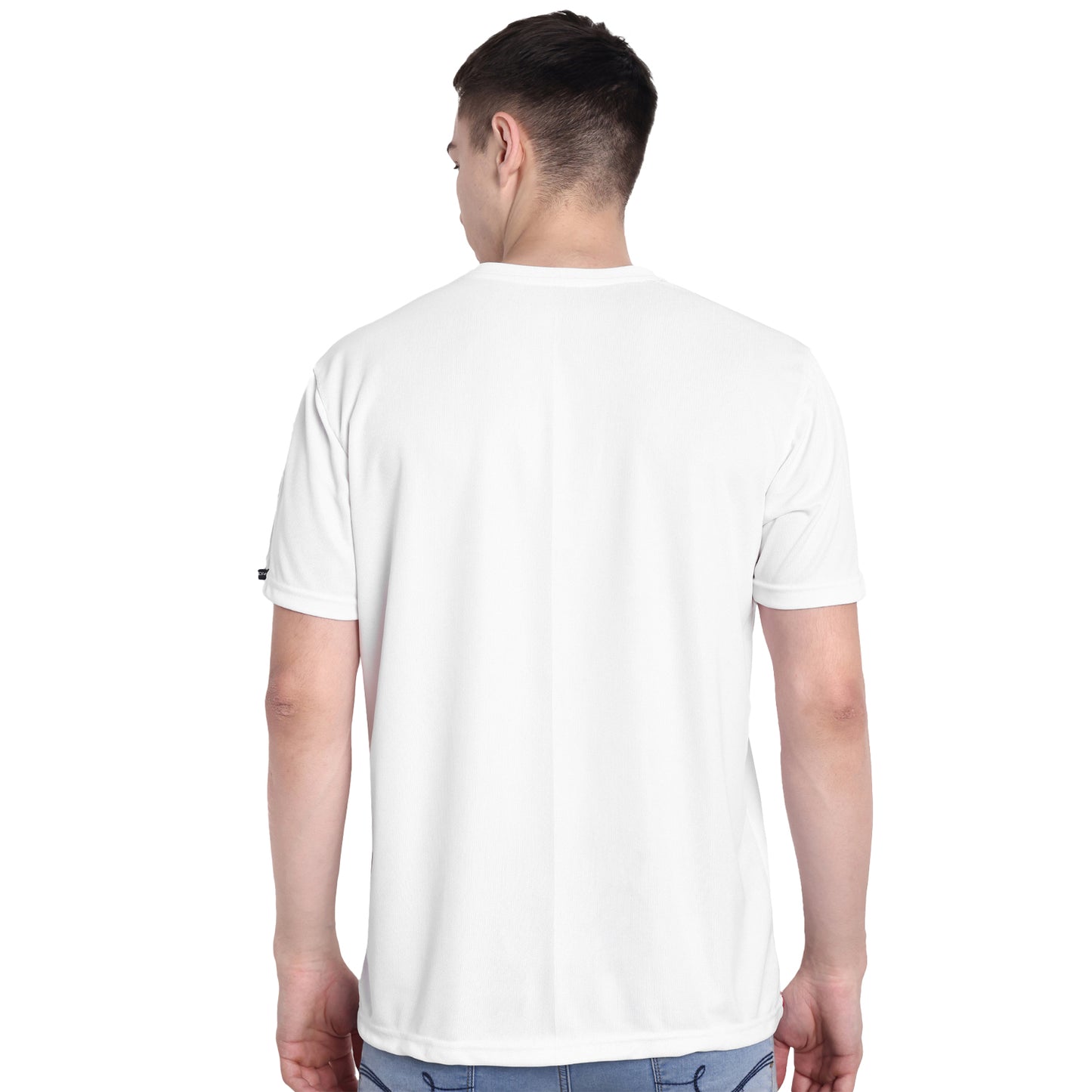 Men's Pure White Round Neck T-Shirt | Regular Fit | Soft & Breathable Casual Crew Neck Tee